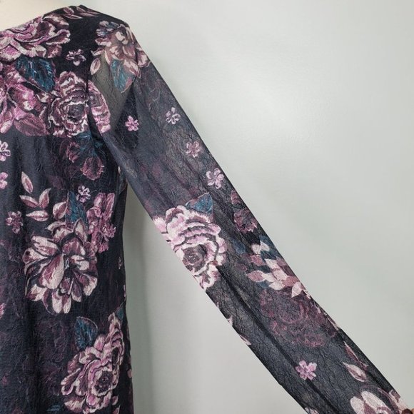 a:glow a glow Soft Floral Lace Overlay Maternity Dress Size XL - Picture 5 of 11